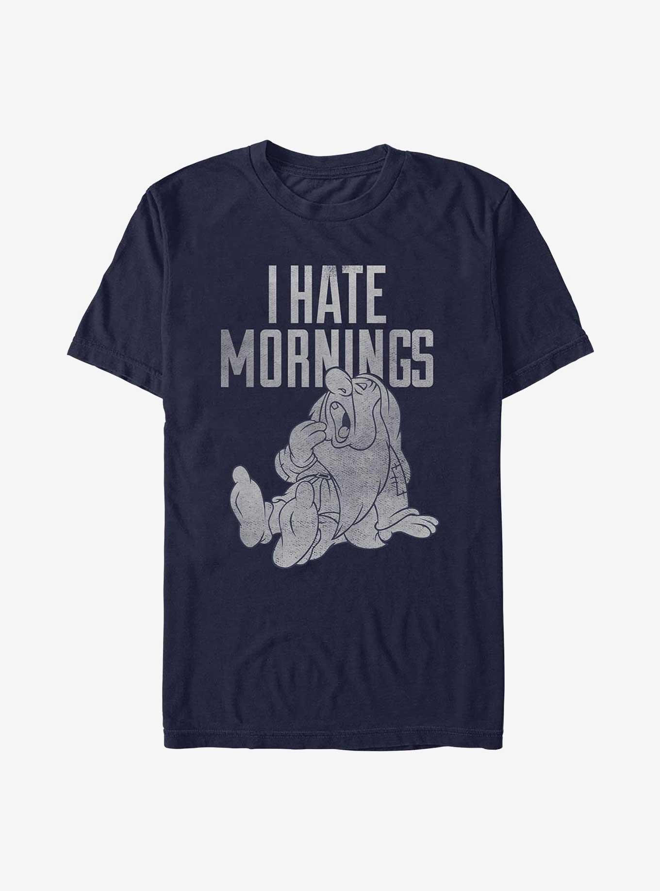 Disney Snow White and the Seven Dwarfs Sleepy I Hate Mornings T-Shirt