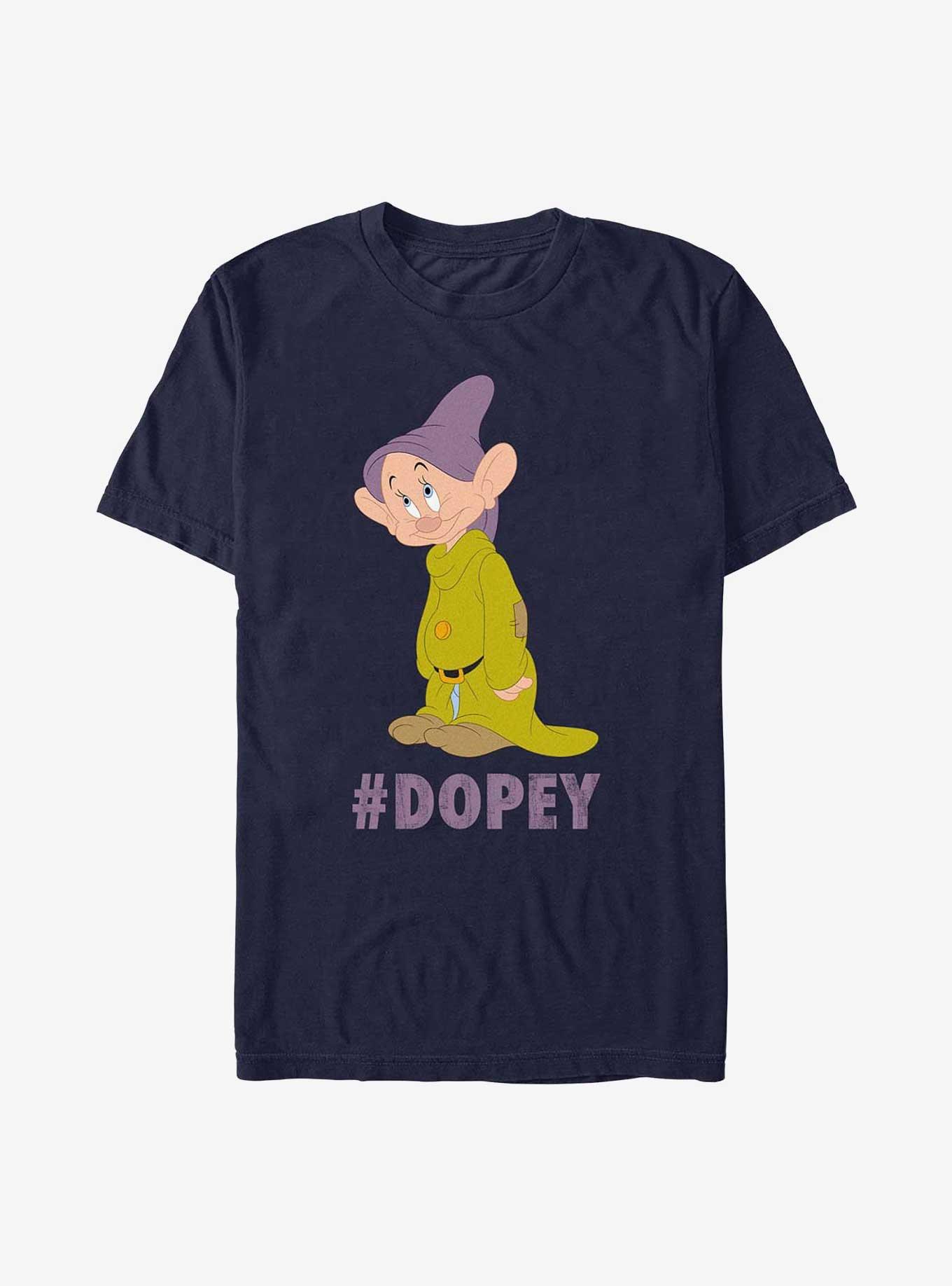 Disney Snow White and the Seven Dwarfs Hashtag Dopey T-Shirt, NAVY, hi-res