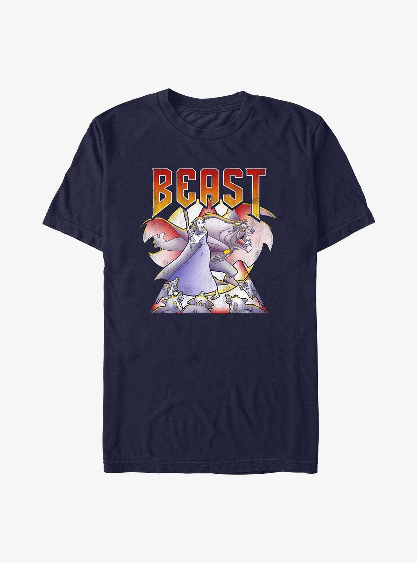 Disney Beauty and the Beast Battling Wolves T-Shirt, NAVY, hi-res