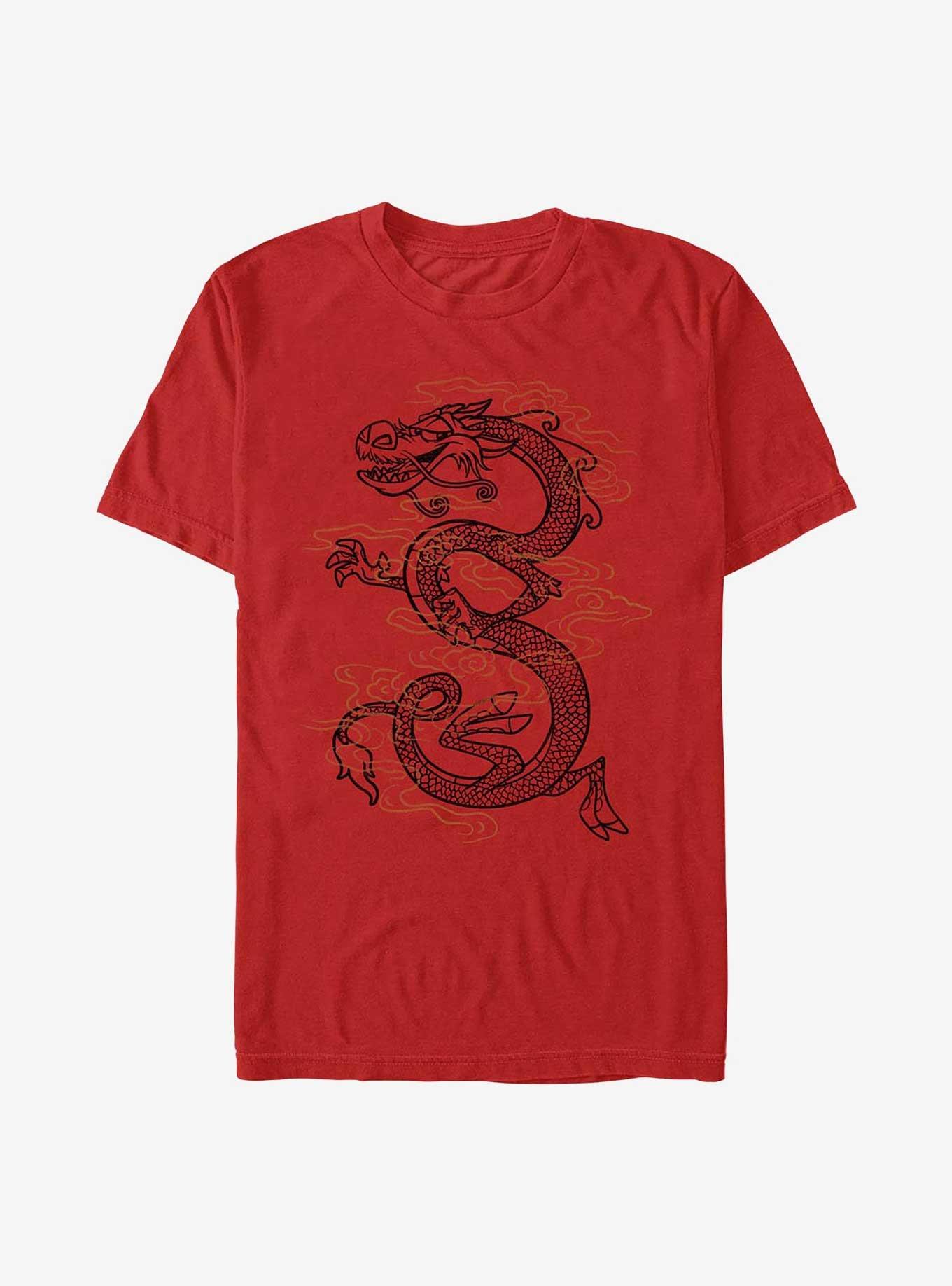 Disney Mulan Flying Mushu T-Shirt, RED, hi-res