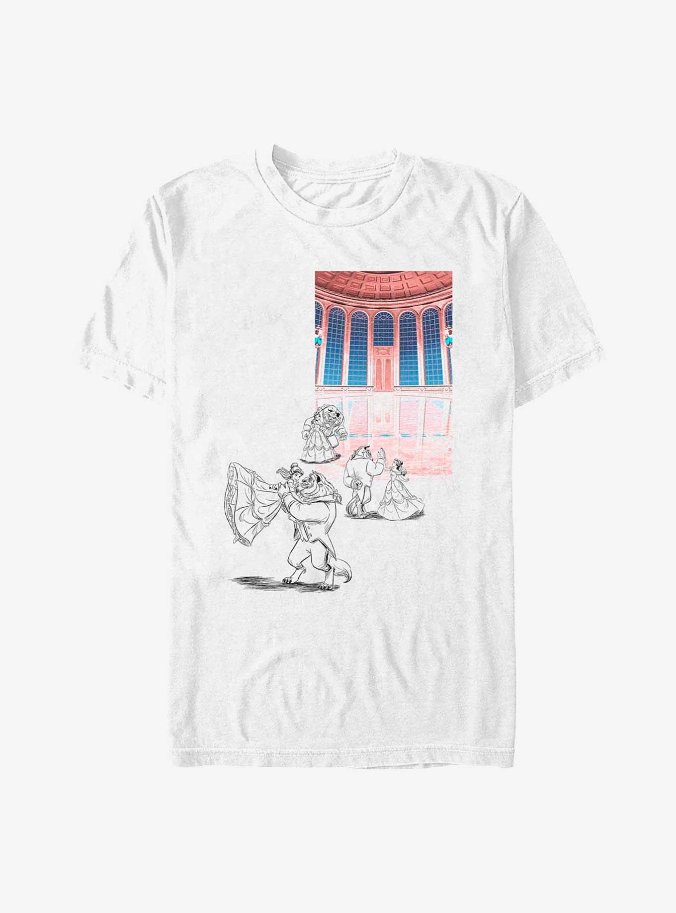 Disney Beauty and the Beast Ballroom Dance Sketch T-Shirt, , hi-res