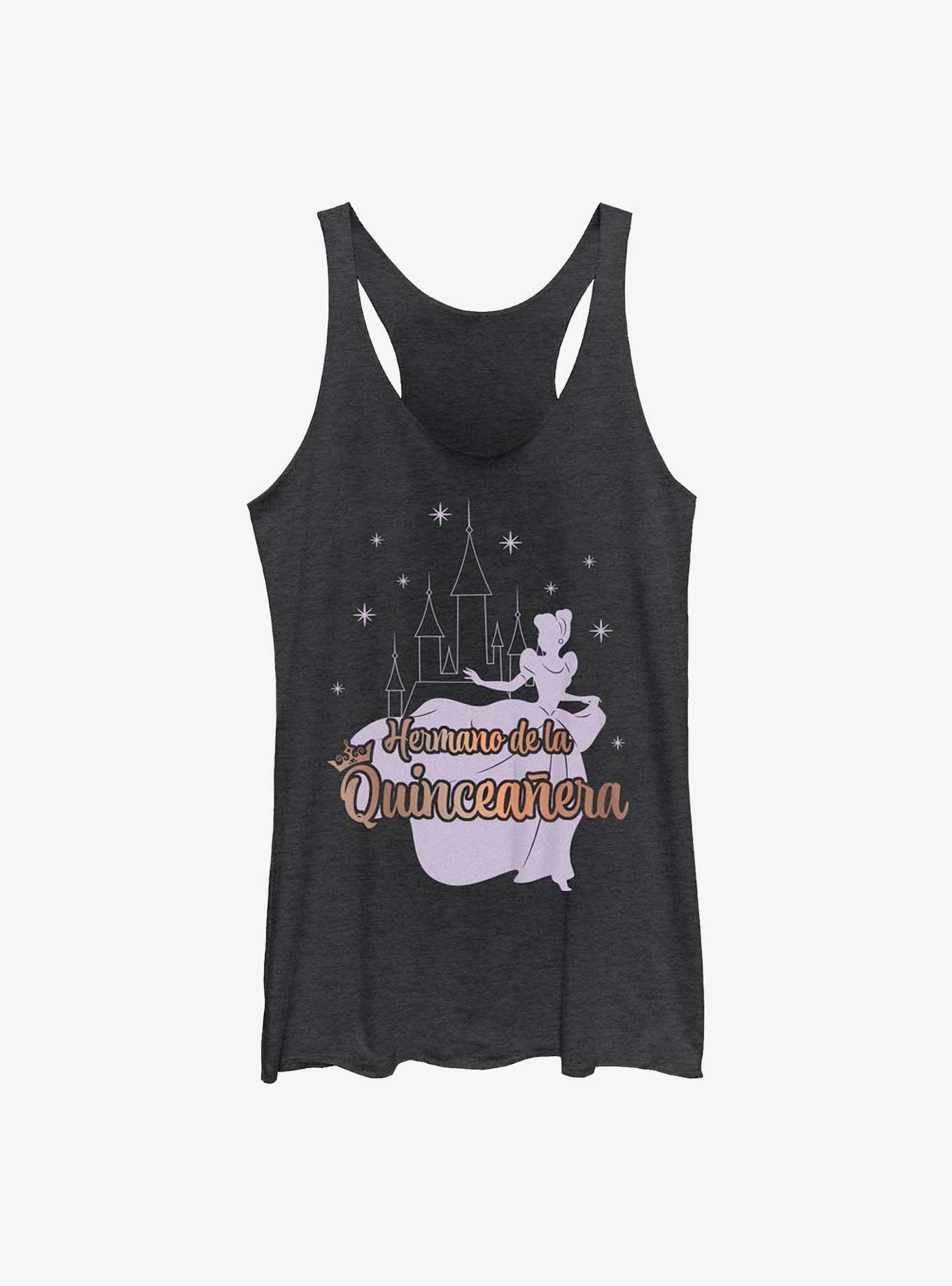 Disney Princess Cinderella Birthday Quinceanera Brother Girls Tank, BLK HTR, hi-res