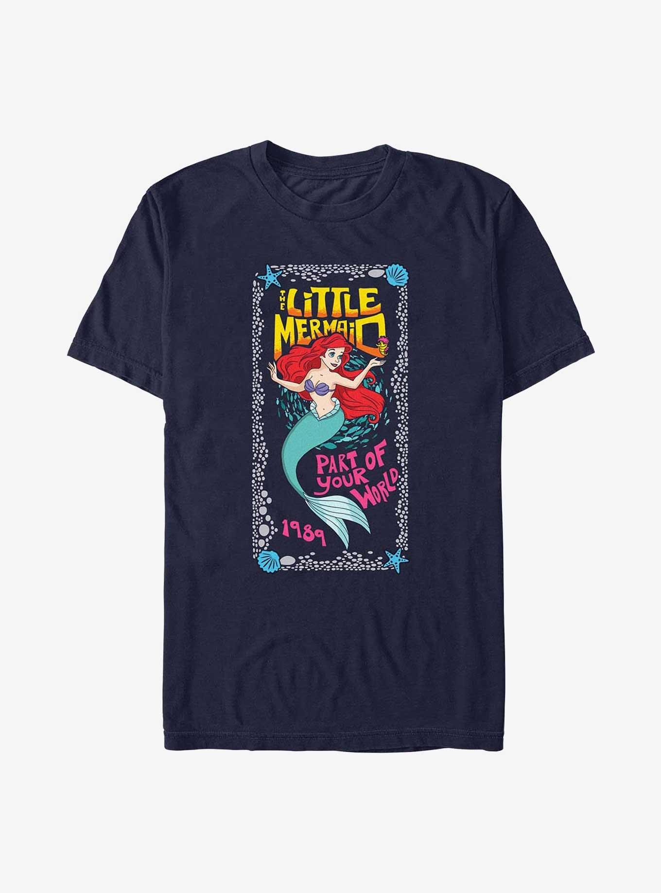 Disney The Little Mermaid Part Of Your World Poster T-Shirt, NAVY, hi-res