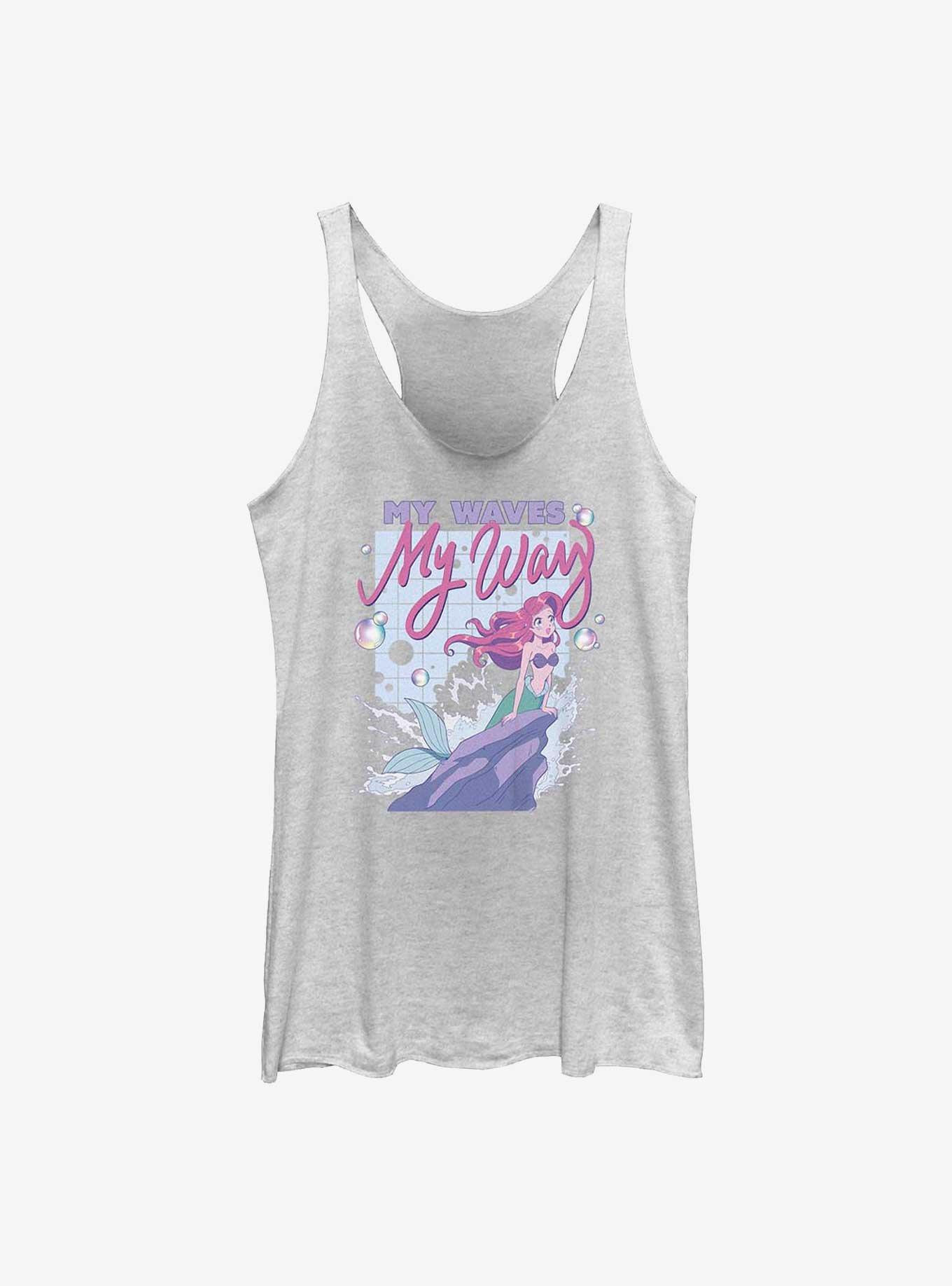 Disney The Little Mermaid My Waves My Way Girls Tank, WHITE HTR, hi-res