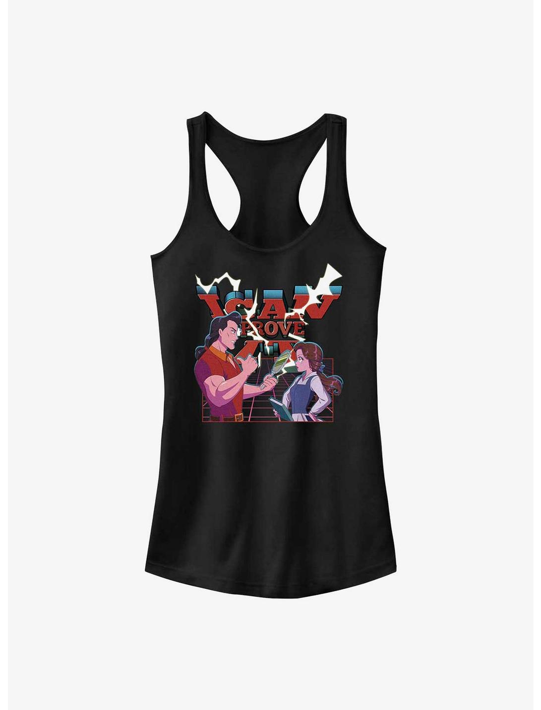 Disney Beauty and the Beast Anime Style Belle and Gaston I Can Prove It Girls Tank, BLACK, hi-res