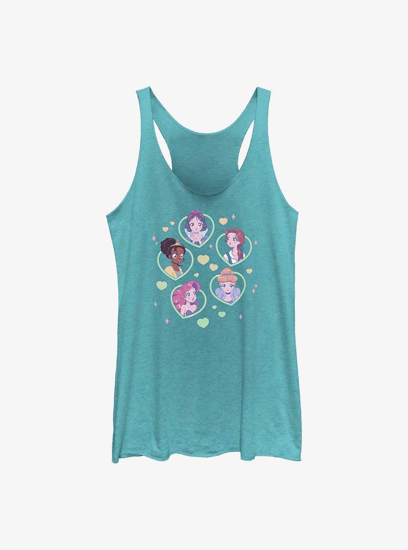 Disney The Princess and the Frog Hearts And Princesses Girls Tank, TAHI BLUE, hi-res