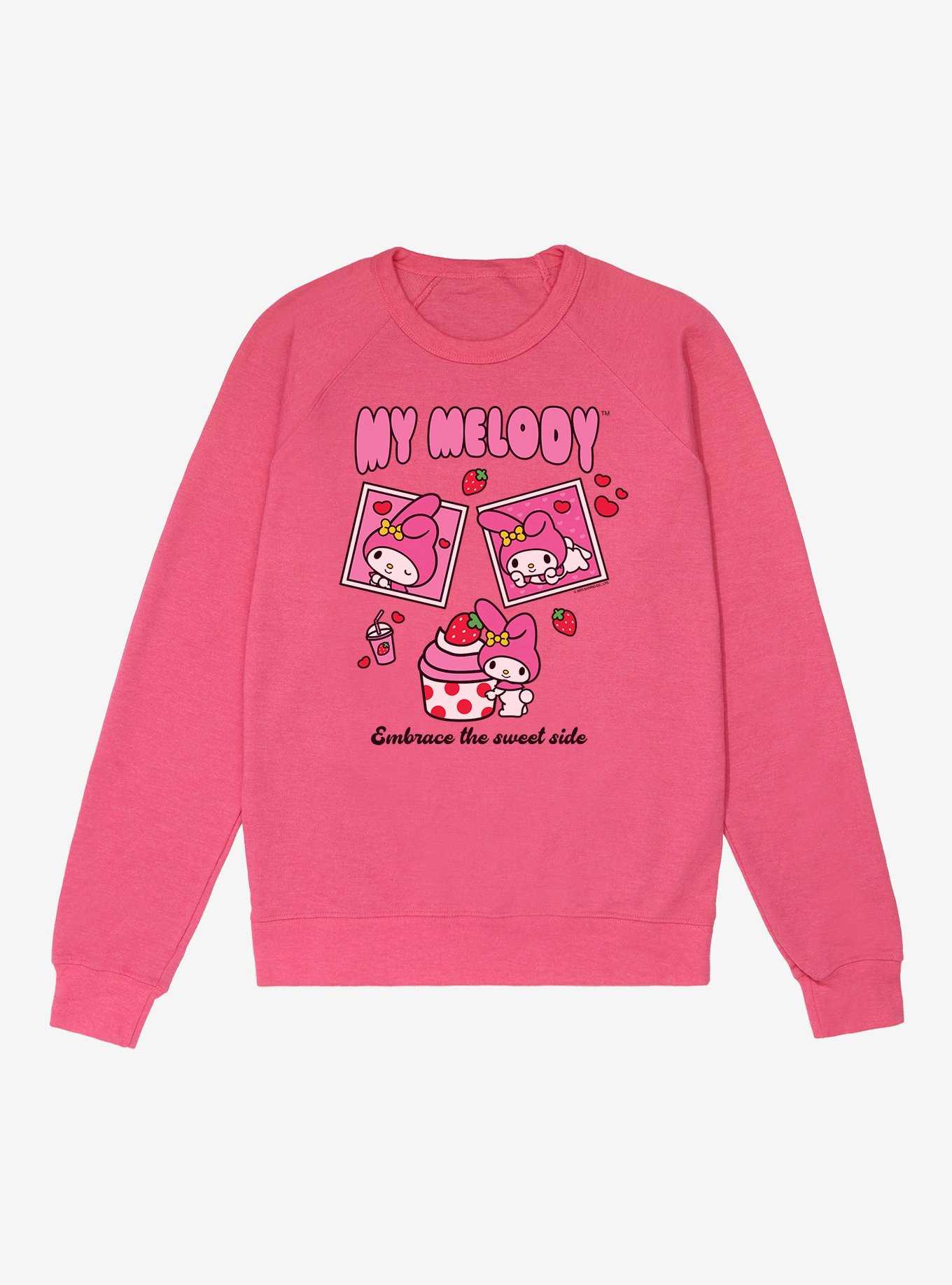 Hello Kitty & Friends My Melody Strawberry Stamps French Terry Sweatshirt, , hi-res