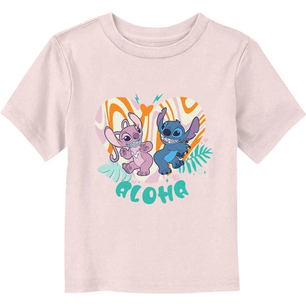 Disney Lilo & Stitch Angel Groovy Heart Toddler T-Shirt, , hi-res