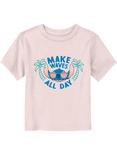 Disney Lilo & Stitch Make Waves All Day Toddler T-Shirt, LIGHT PINK, hi-res