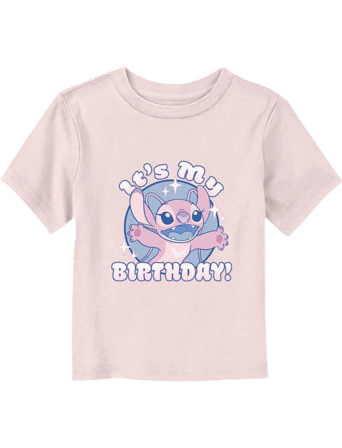 Disney Lilo & Stitch Angel Birthday Toddler T-Shirt, LIGHT PINK, hi-res