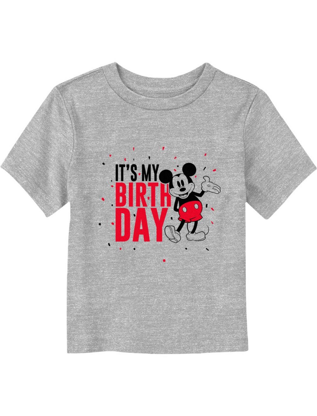 Disney Mickey Mouse it's My Birthday Toddler T-Shirt, ATH HTR, hi-res