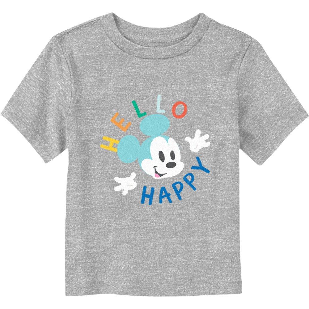 Disney Mickey Mouse Hello Happy Toddler T-Shirt, ATH HTR, hi-res