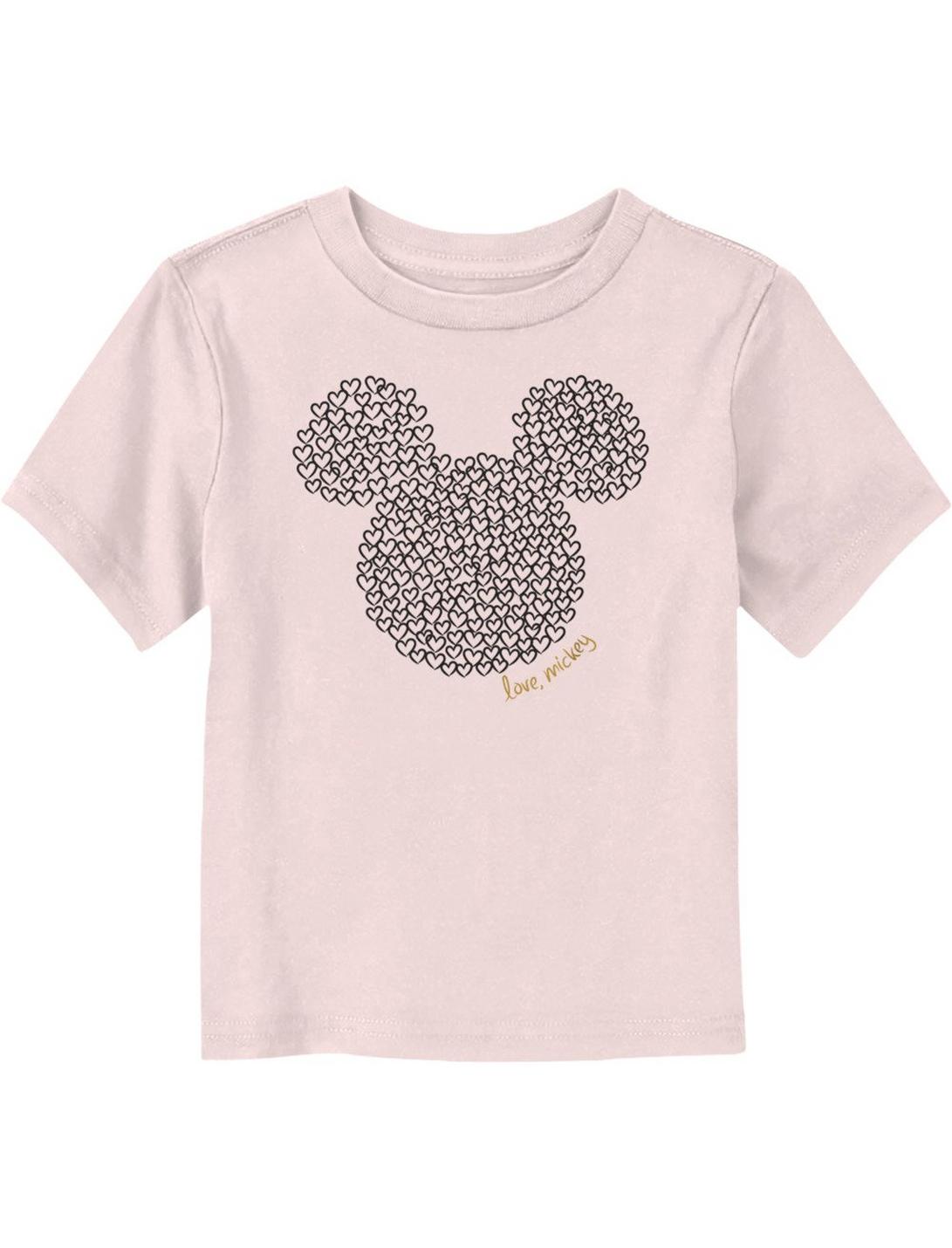 Disney Mickey Mouse Hearts Ears Toddler T-Shirt, LIGHT PINK, hi-res