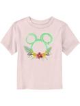 Disney Mickey Mouse Floral Piece Toddler T-Shirt, LIGHT PINK, hi-res