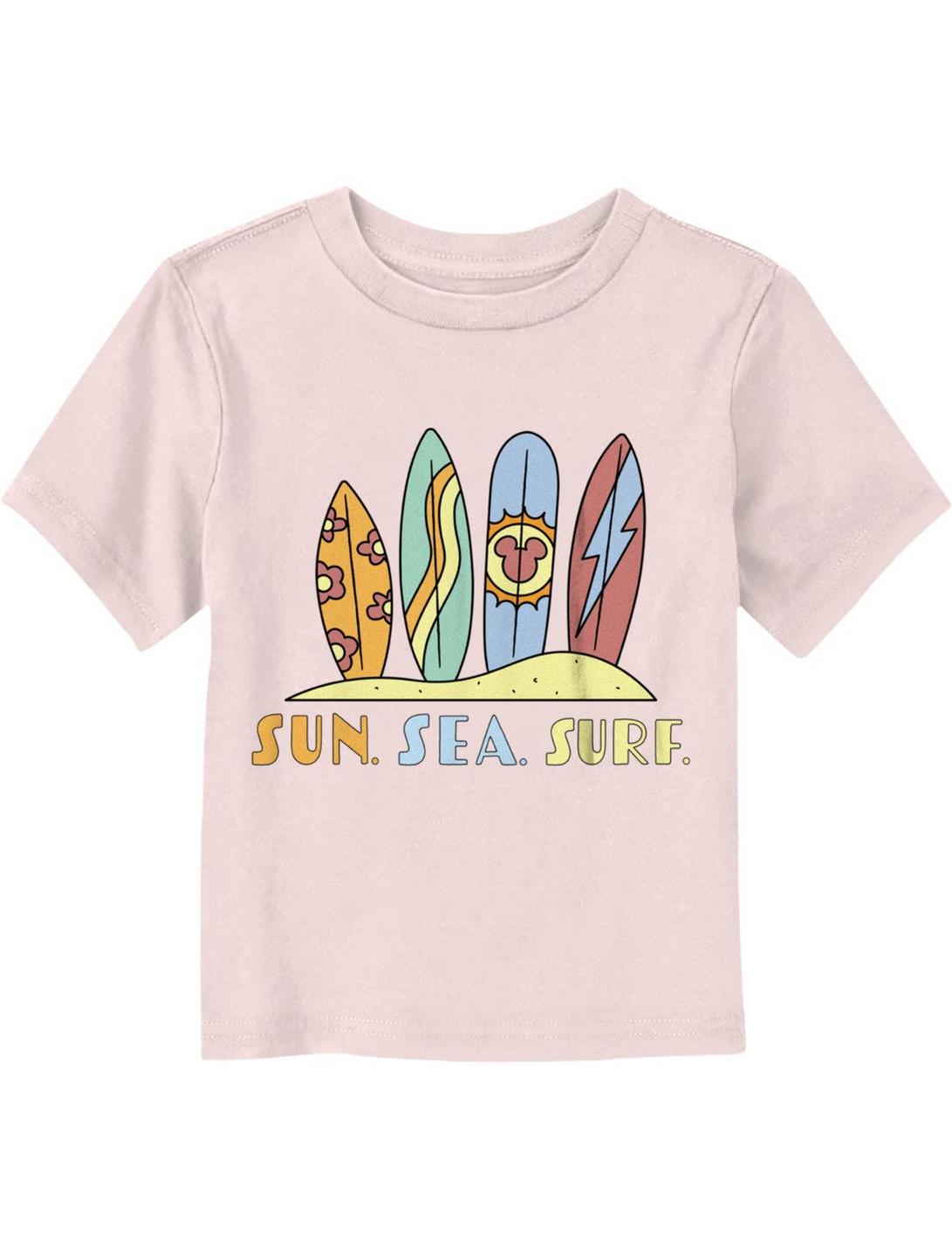 Disney Mickey Mouse Surf Boards Toddler T-Shirt, LIGHT PINK, hi-res