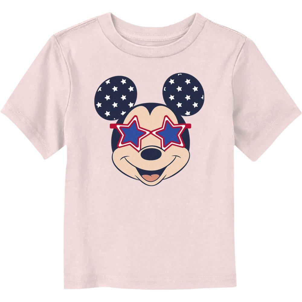Disney Mickey Mouse USA Glasses Toddler T-Shirt, LIGHT PINK, hi-res