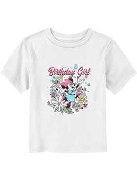 Disney Minnie Mouse Birthday Girl Doodle Toddler T-Shirt, , hi-res