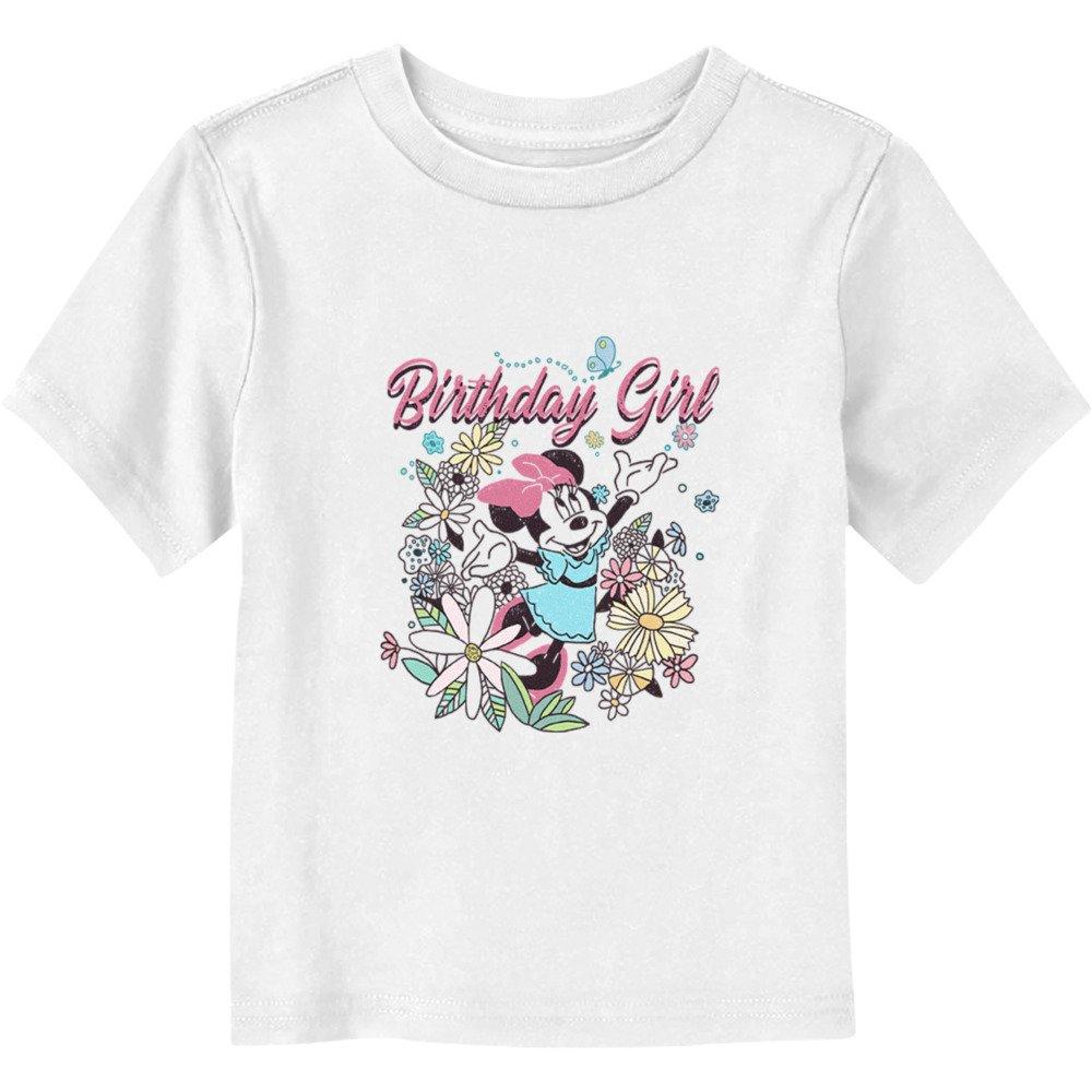 Disney Minnie Mouse Birthday Girl Doodle Toddler T-Shirt, WHITE, hi-res