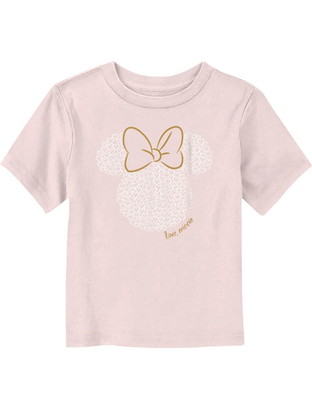 Disney Minnie Mouse Heart Love, Minnie Toddler T-Shirt, LIGHT PINK, hi-res