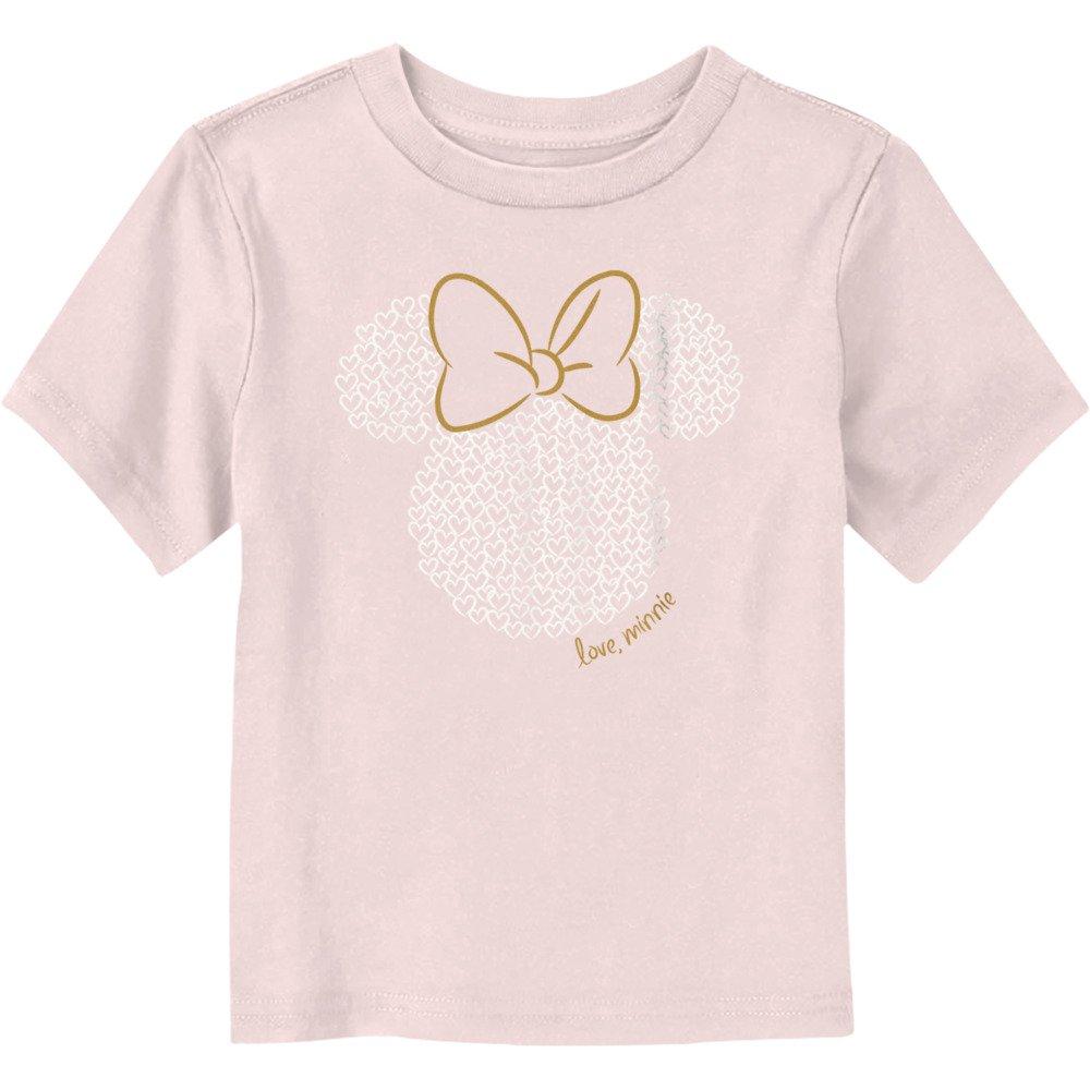 Disney Minnie Mouse Heart Love, Minnie Toddler T-Shirt, LIGHT PINK, hi-res