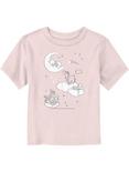 Disney Winnie The Pooh Sleepy In The Night Sky Toddler T-Shirt, LIGHT PINK, hi-res