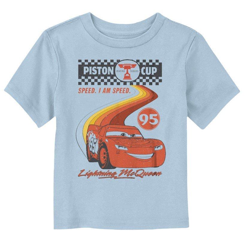 Disney Pixar Cars Lightning McQueen Speed Toddler T-Shirt, LT BLUE, hi-res