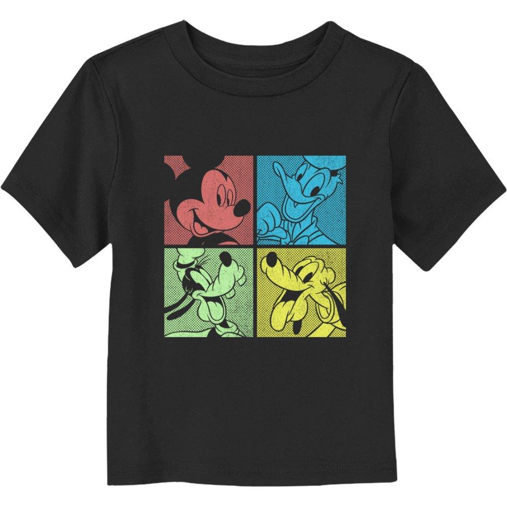 Disney Mickey Mouse Friend Squares Toddler T-Shirt, BLACK, hi-res