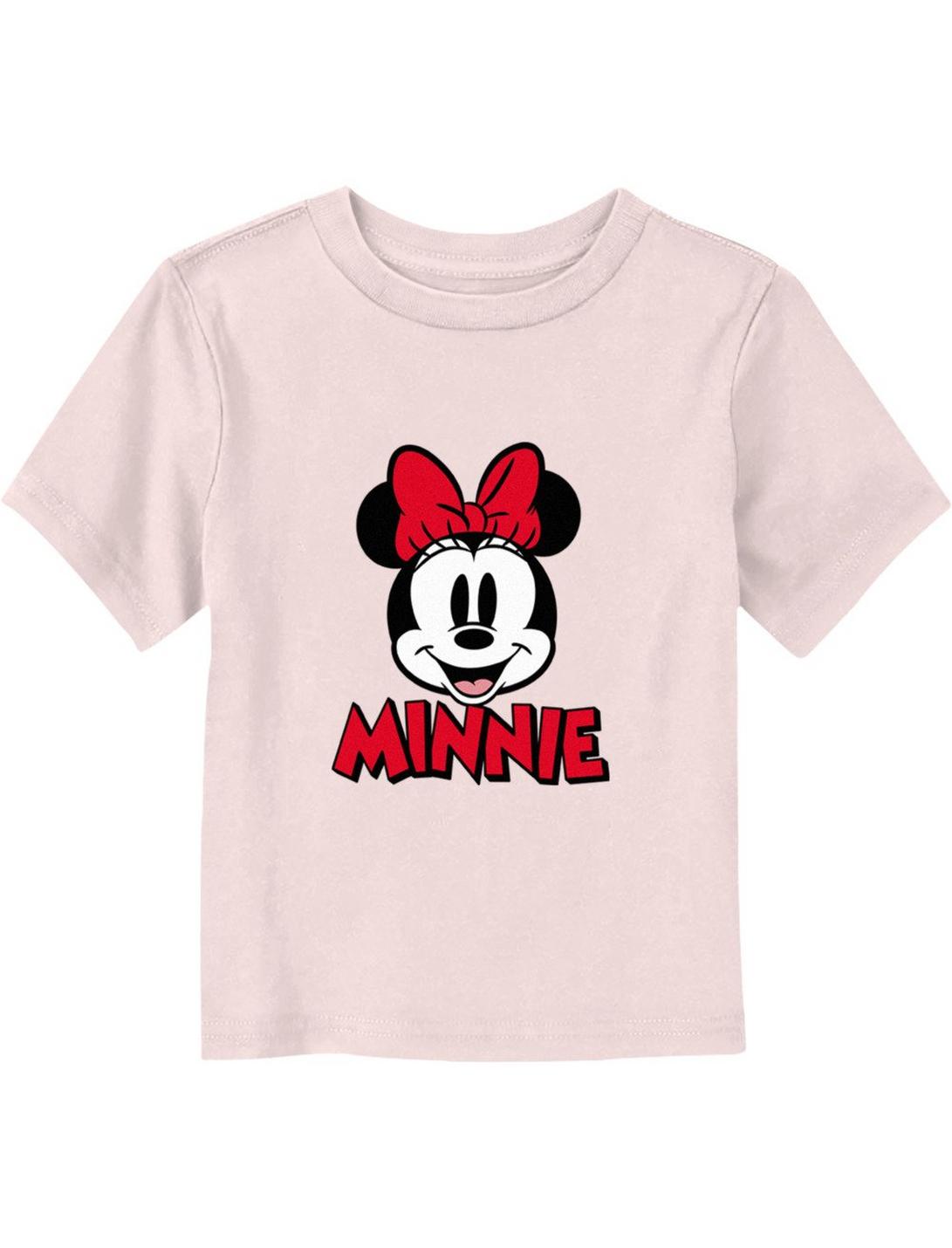 Disney Minnie Mouse Classic Face Toddler T-Shirt, LIGHT PINK, hi-res
