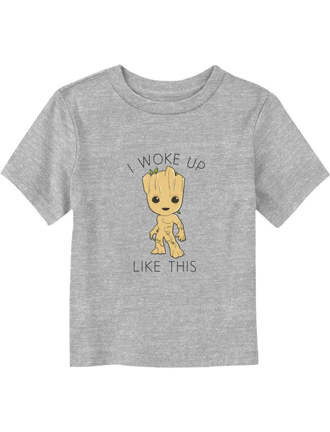 Marvel Guardians Of The Galaxy Wake Up Like This Groot Toddler T-Shirt, ATH HTR, hi-res