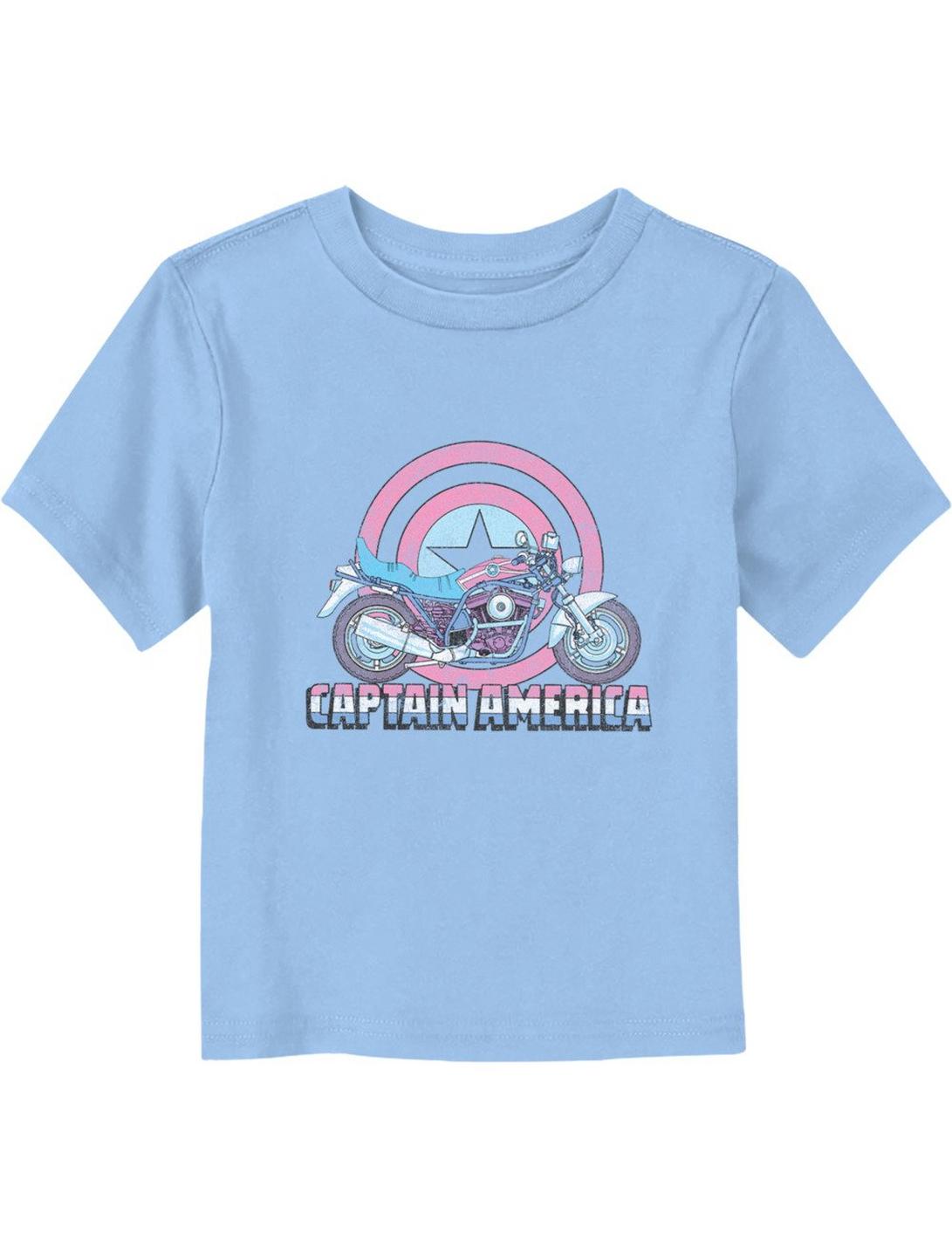 Marvel Captain America Motorcycle Toddler T-Shirt, LT BLUE, hi-res