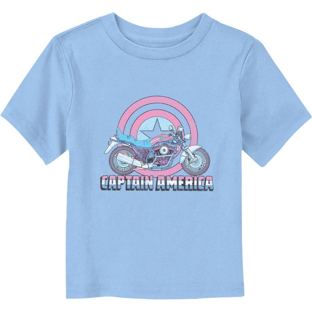 Marvel Captain America Motorcycle Toddler T-Shirt, LT BLUE, hi-res