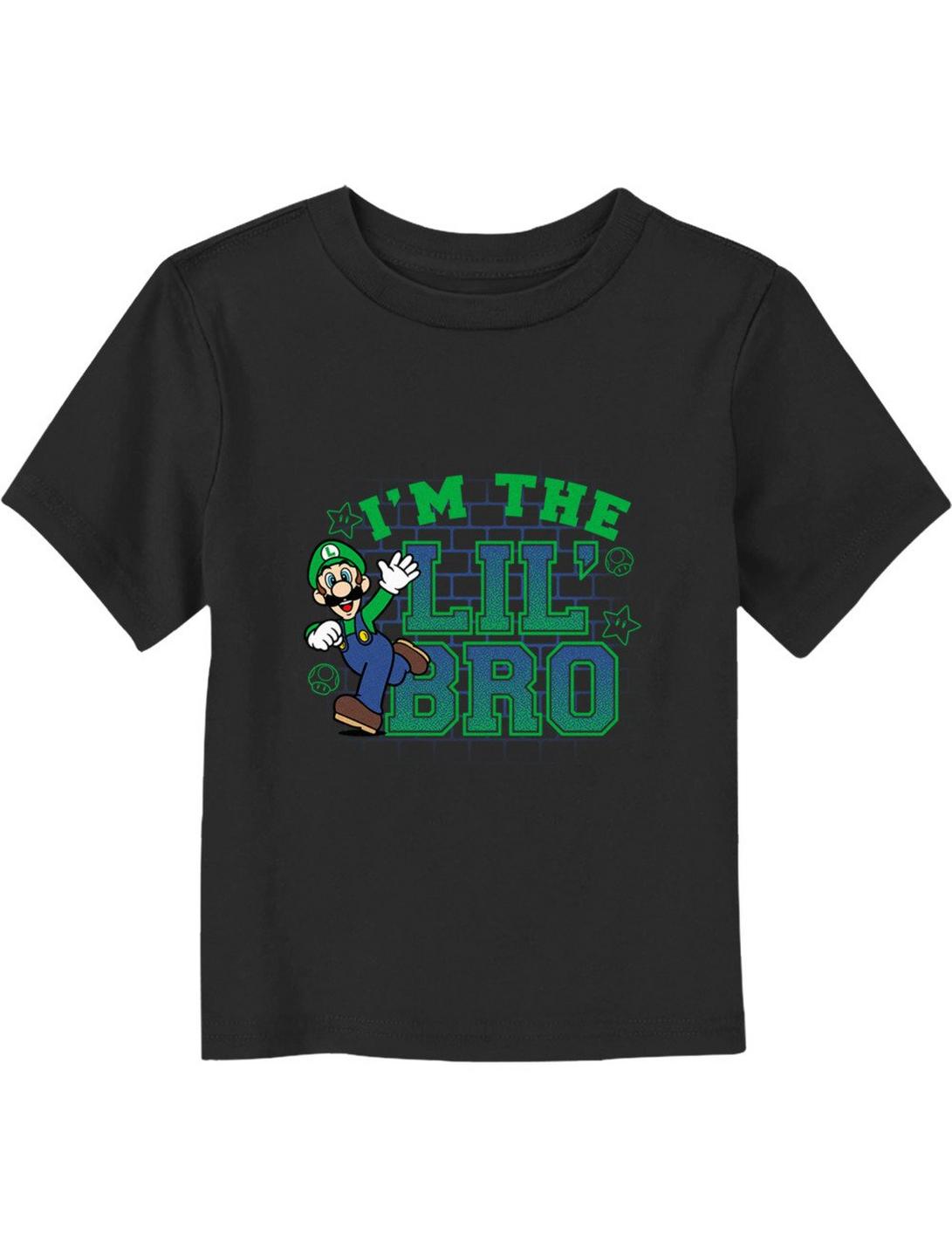 Super Mario Bros. Little Bro Luigi Toddler T-Shirt, BLACK, hi-res