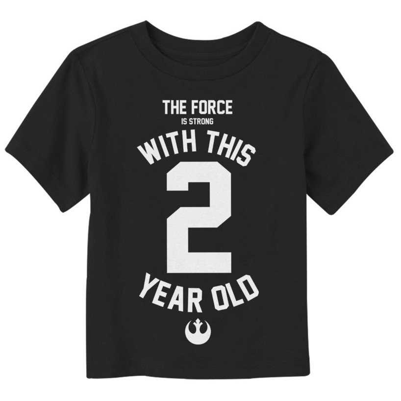 Star Wars Force Is Strong 2 Year Old Birthday Toddler T-Shirt, , hi-res
