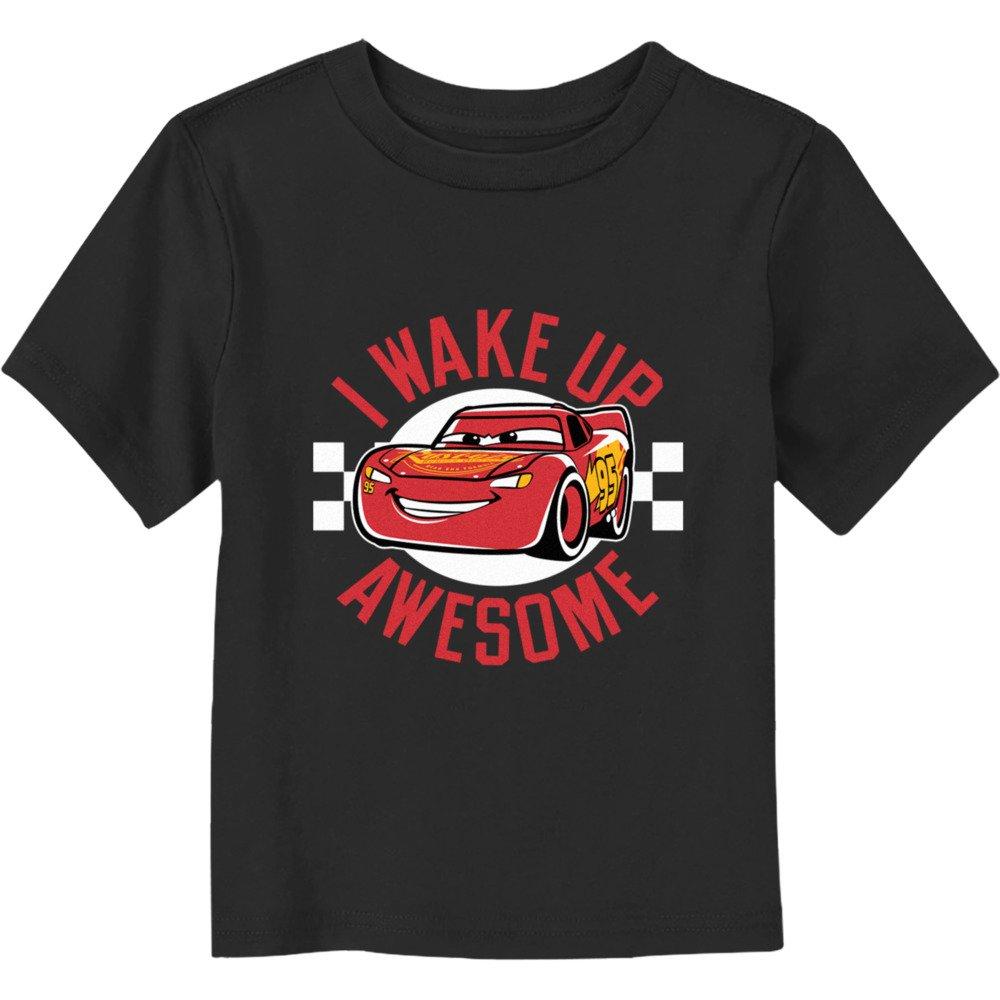 Disney Pixar Cars Wake Up Awesome Lightning McQueen Toddler T-Shirt, BLACK, hi-res