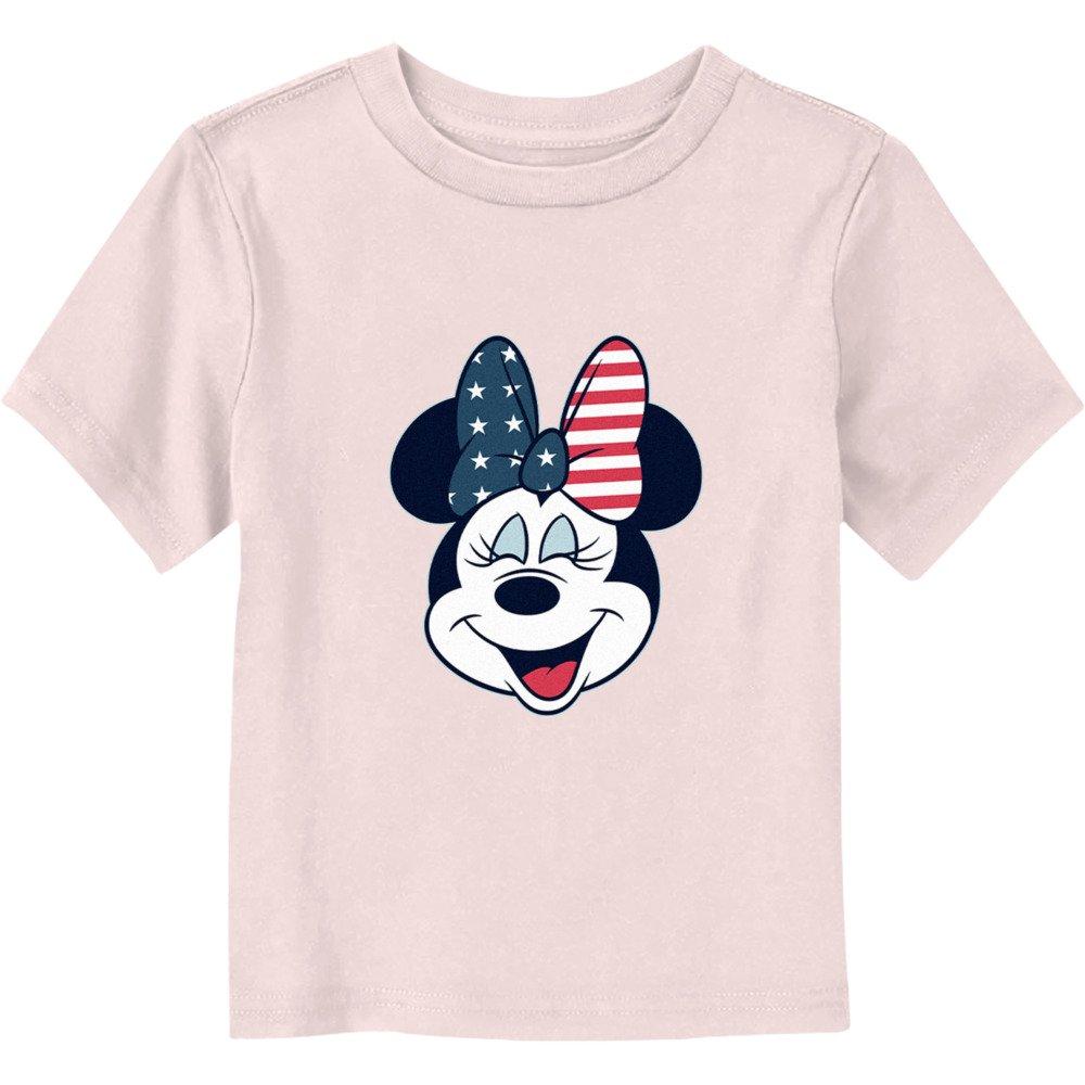 Disney Minnie Mouse American Bow Toddler T-Shirt, LIGHT PINK, hi-res