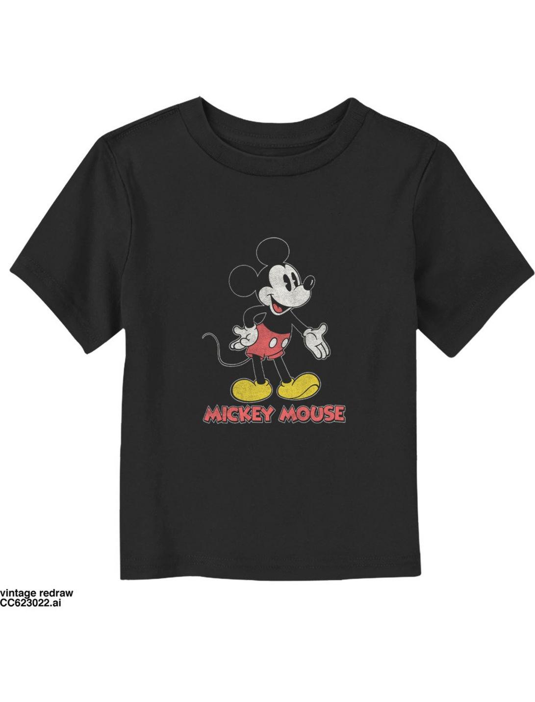 Disney Mickey Mouse 70's Mickey Toddler T-Shirt, BLACK, hi-res