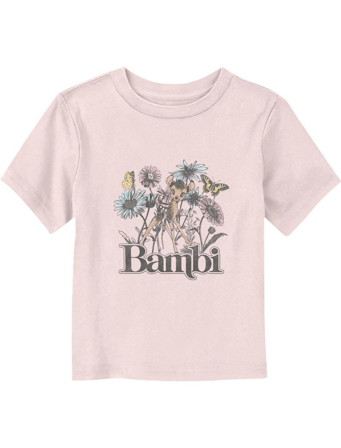 Disney Bambi Watercolor Floral Toddler T-Shirt, LIGHT PINK, hi-res