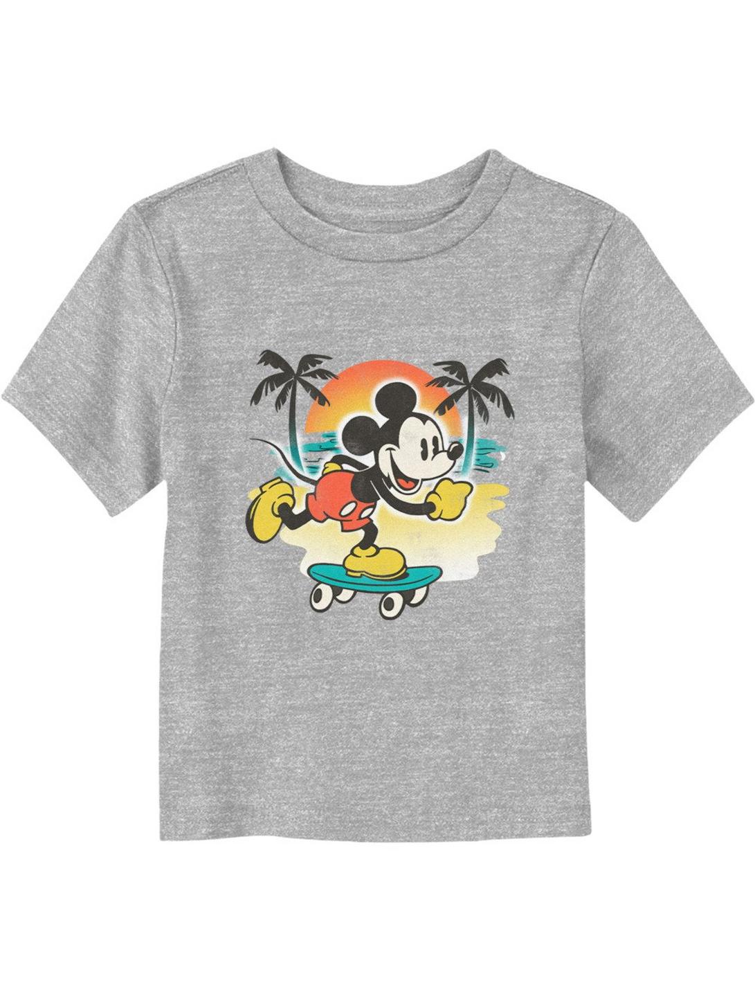 Disney Mickey Mouse Skateboard Beach Toddler T-Shirt, ATH HTR, hi-res
