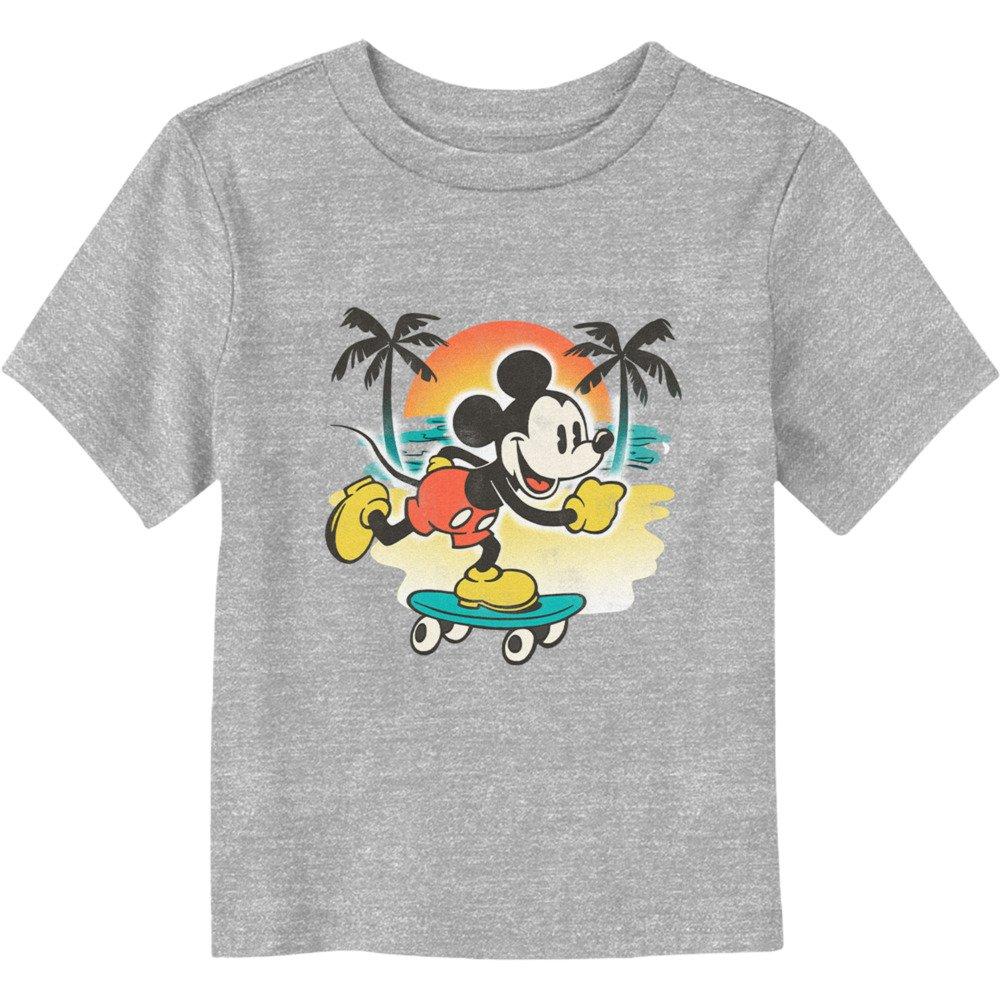 Disney Mickey Mouse Skateboard Beach Toddler T-Shirt, ATH HTR, hi-res