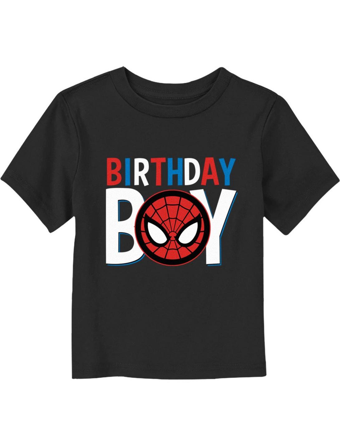 Marvel Spider-Man Birthday Boy Icon Toddler T-Shirt, BLACK, hi-res