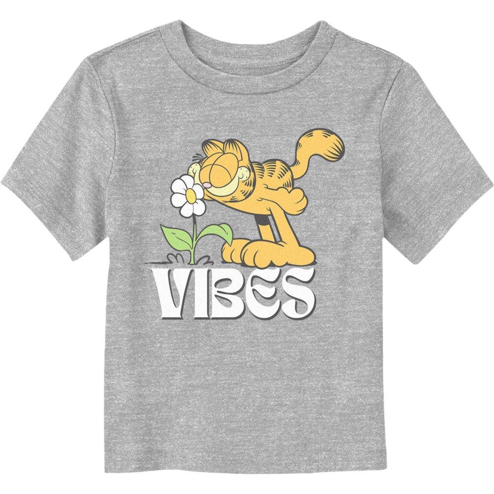 Garfield Flower Vibes Toddler T-Shirt, ATH HTR, hi-res