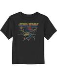 Star Wars Space Battle Toddler T-Shirt, BLACK, hi-res