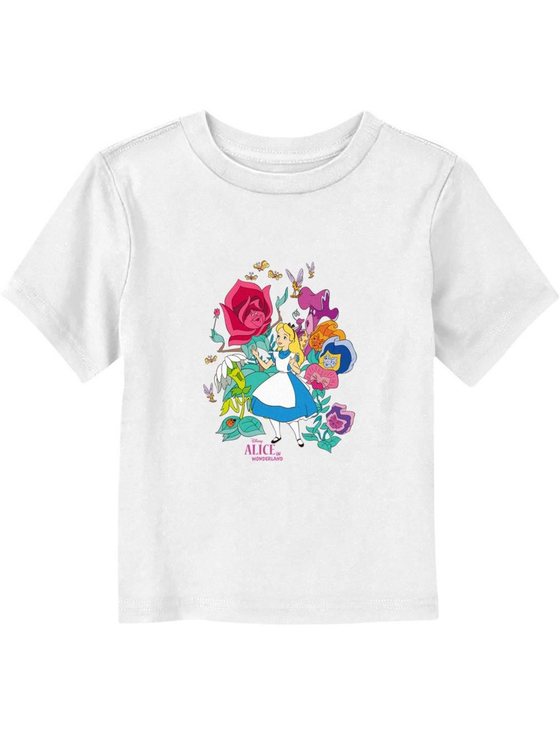 Disney Alice In Wonderland Alice Classic Floral Forest Toddler T-Shirt, WHITE, hi-res