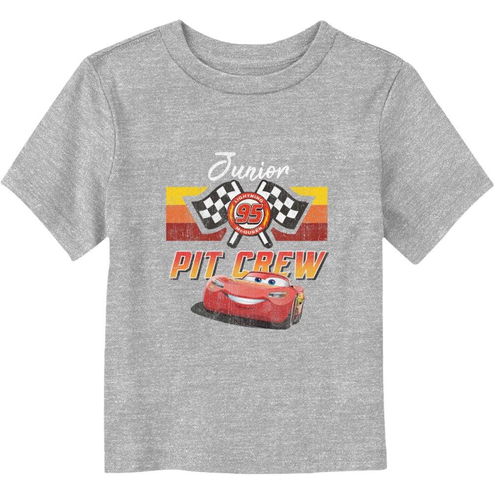 Disney Pixar Cars Junior Pit Crew Lightning McQueen Toddler T-Shirt, ATH HTR, hi-res