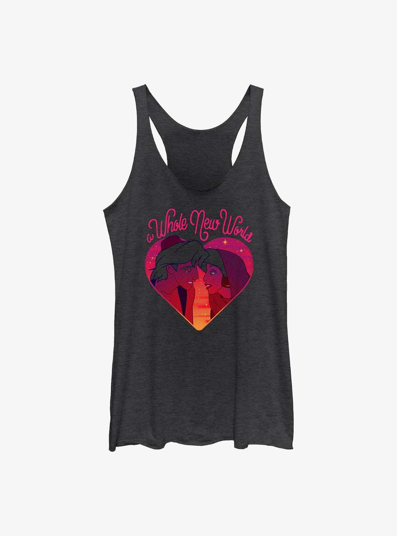 Disney Aladdin A Whole New Love Girls Tank, BLK HTR, hi-res