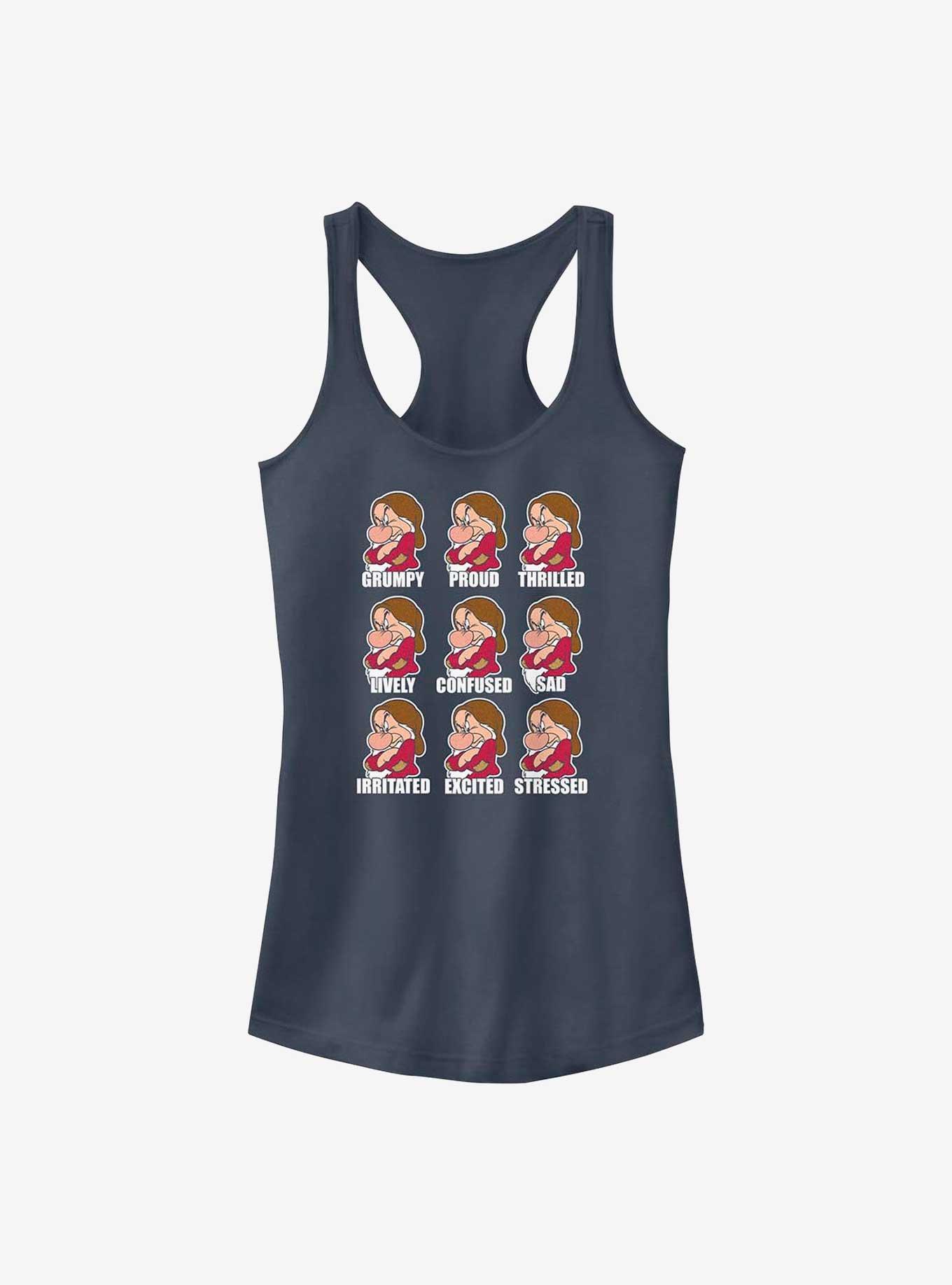 Disney Snow White and the Seven Dwarfs Grumpy Expressions Girls Tank, INDIGO, hi-res