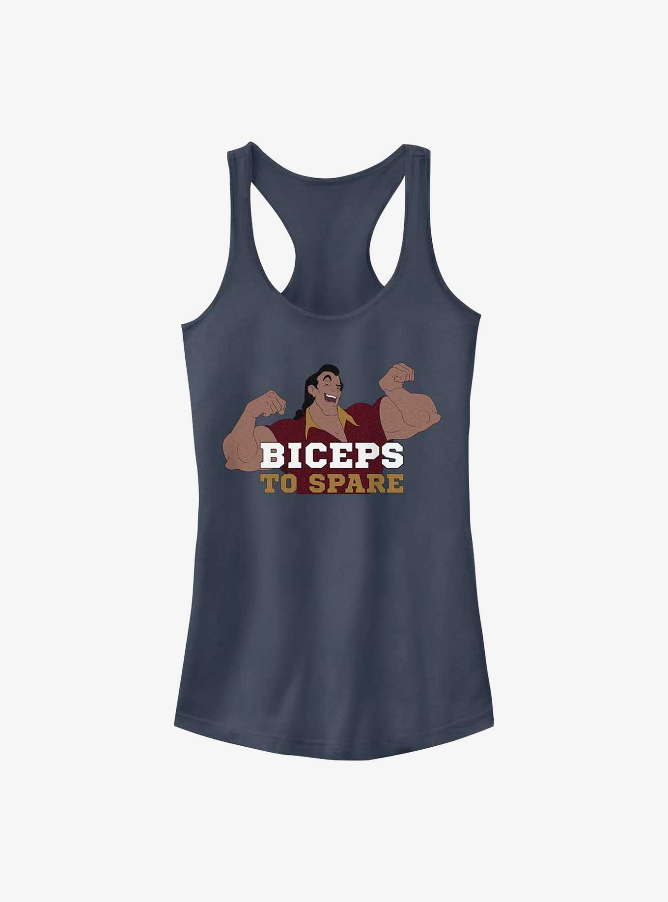 Disney Beauty and the Beast Gaston Biceps To Spare Girls Tank, INDIGO, hi-res