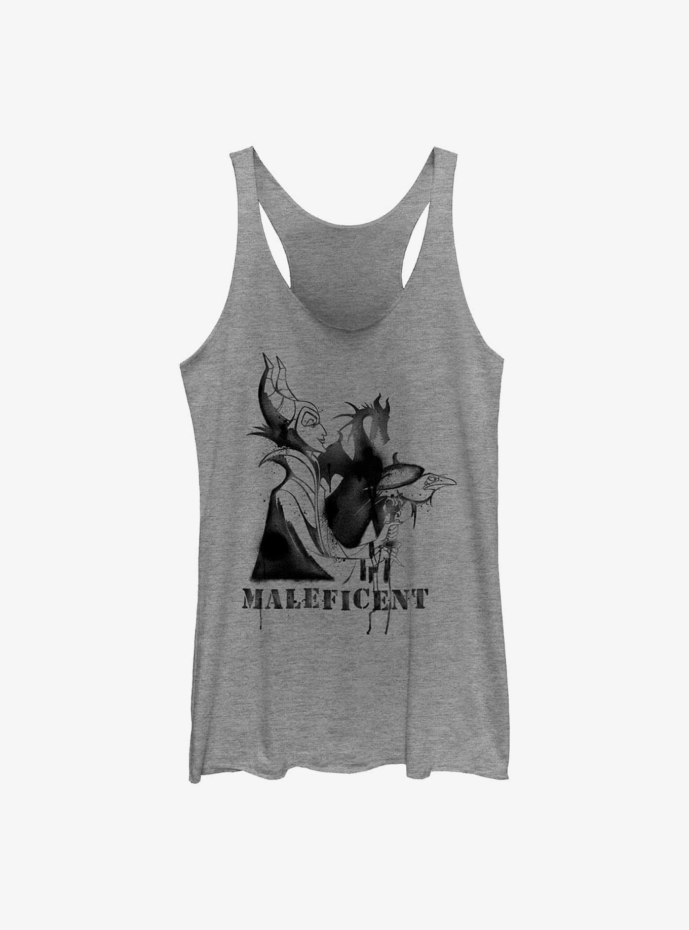 Disney Sleeping Beauty Maleficent Profile Girls Tank, GRAY HTR, hi-res