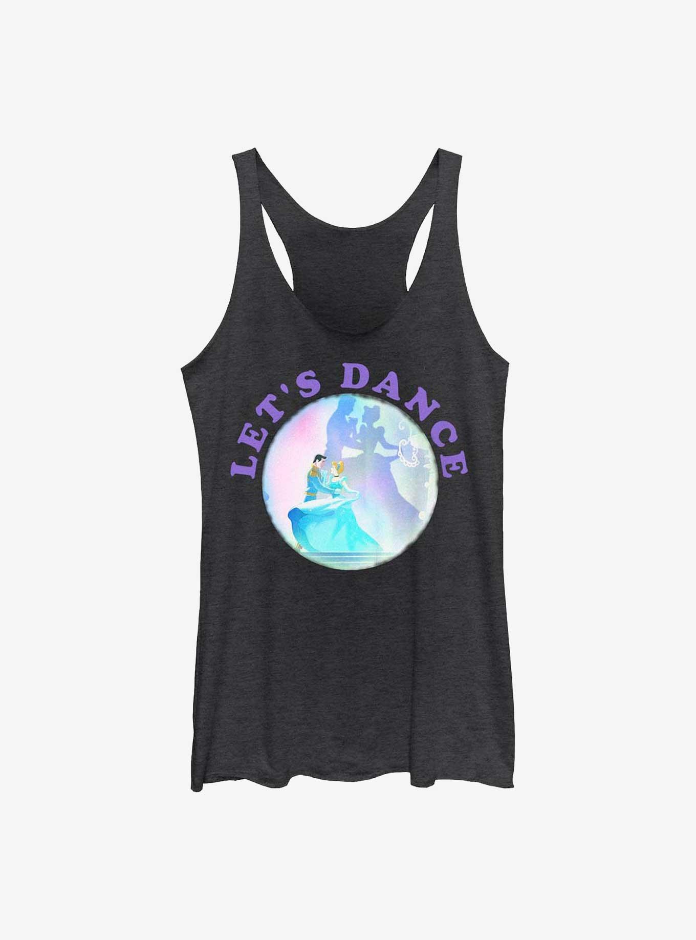 Disney Cinderella Let's Dance Girls Tank, BLK HTR, hi-res