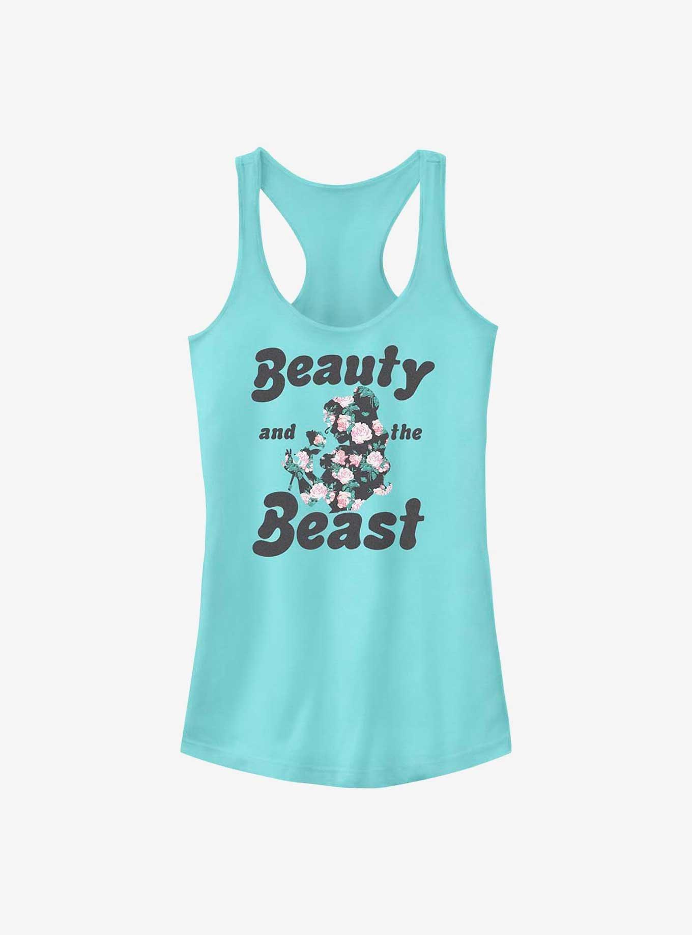Disney Beauty and the Beast Belle Floral Fill Girls Tank